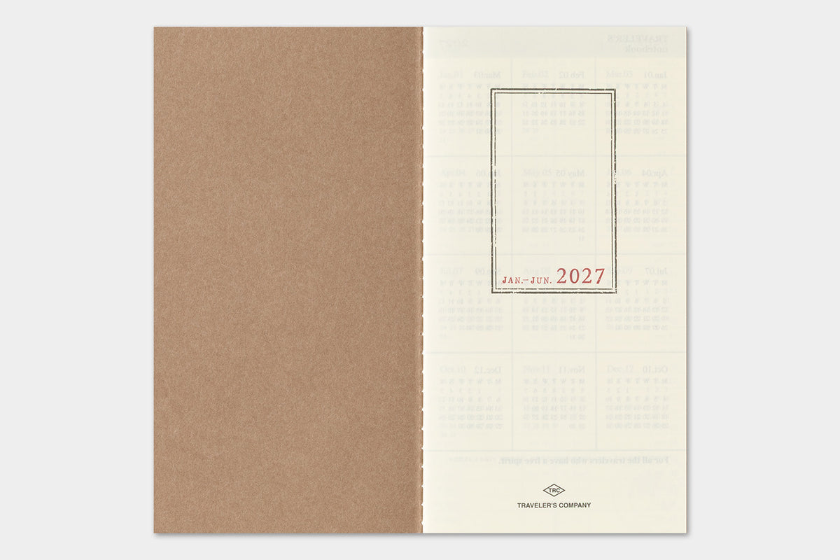 Travelers Notebook - 2027 Kalender, Weekly + Memo regular size