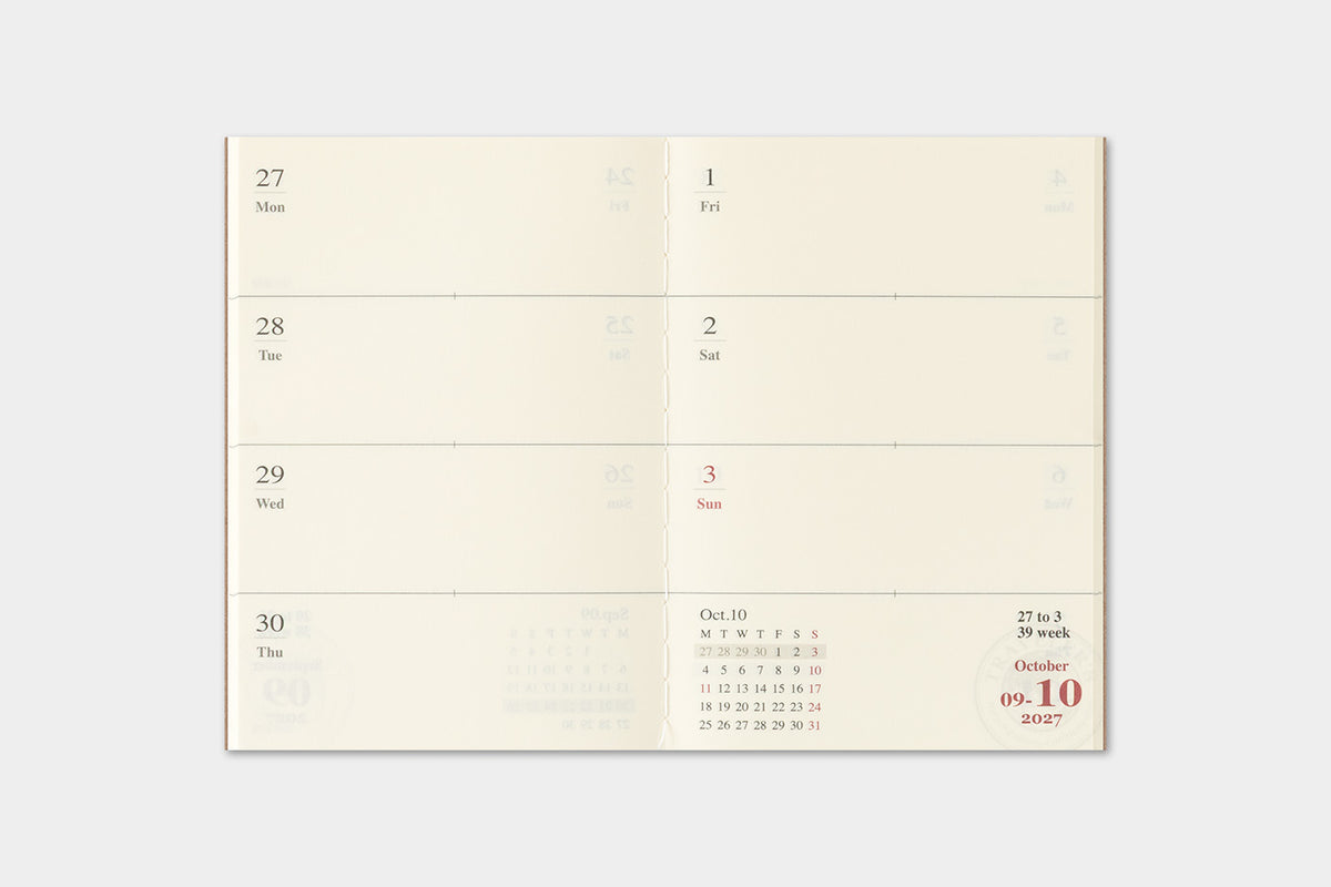Traveler's Notebook Company - Passport - 2027 Kalender Weekly