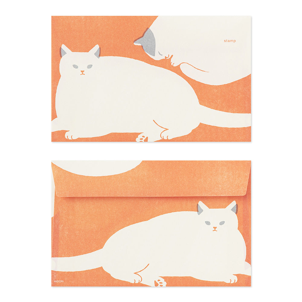 Midori - Briefumschläge Katze, 8 Stück