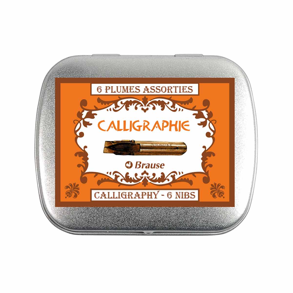 Brause box with 6 calligraphy pens