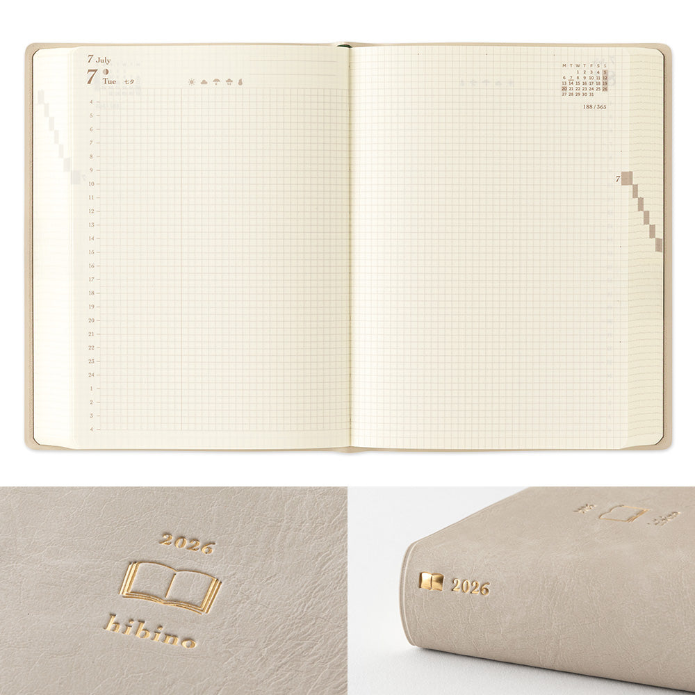 Midori - Kalender 2026 Hibino A6 - neue Farbe!