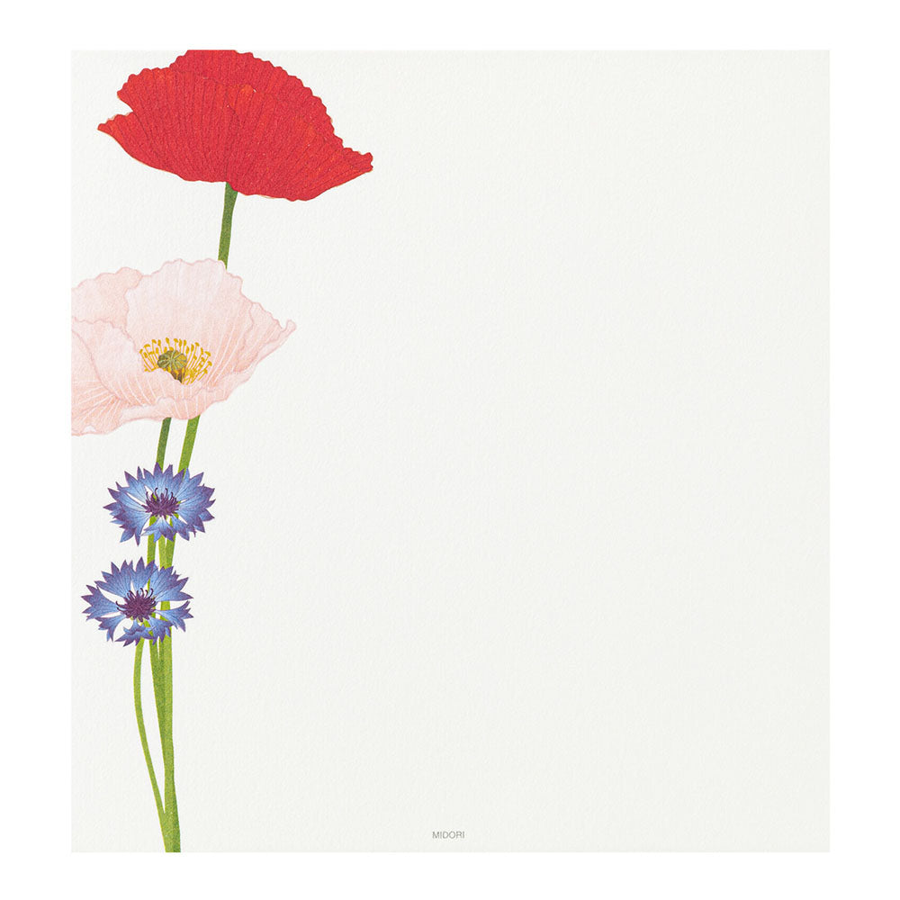 Midori - Seasonal Paper Briefpapier Edition Spring - Poppy