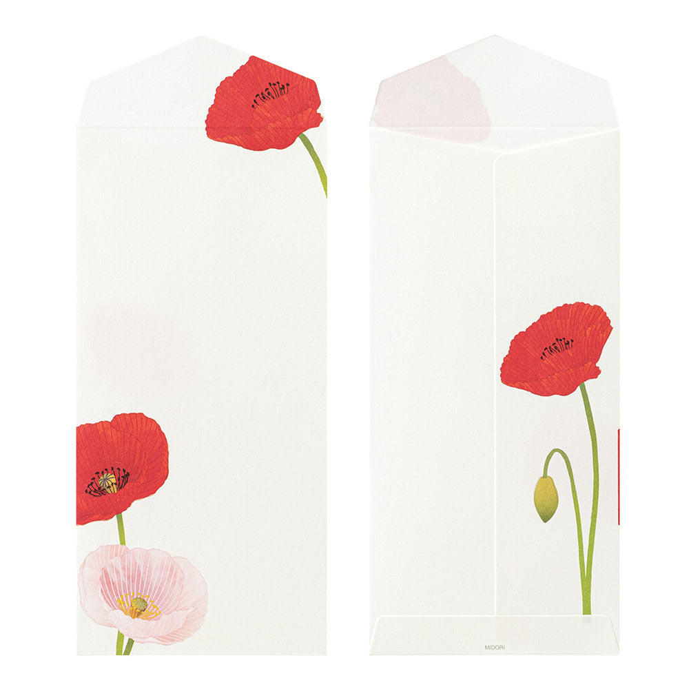 Midori - Seasonal Paper Briefumschlag Edition Frühling - Poppy