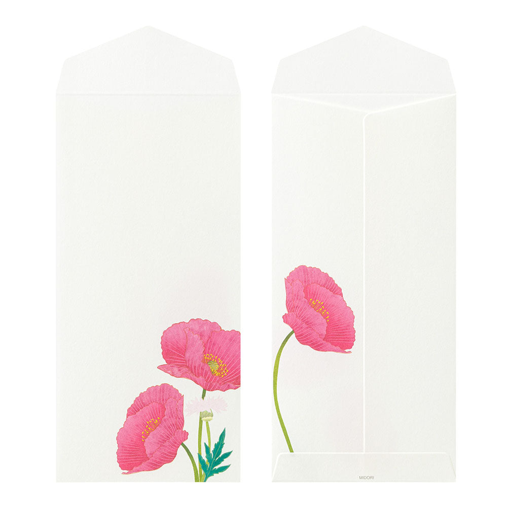 Midori - Seasonal Paper Briefumschlag Edition Frühling - Poppy