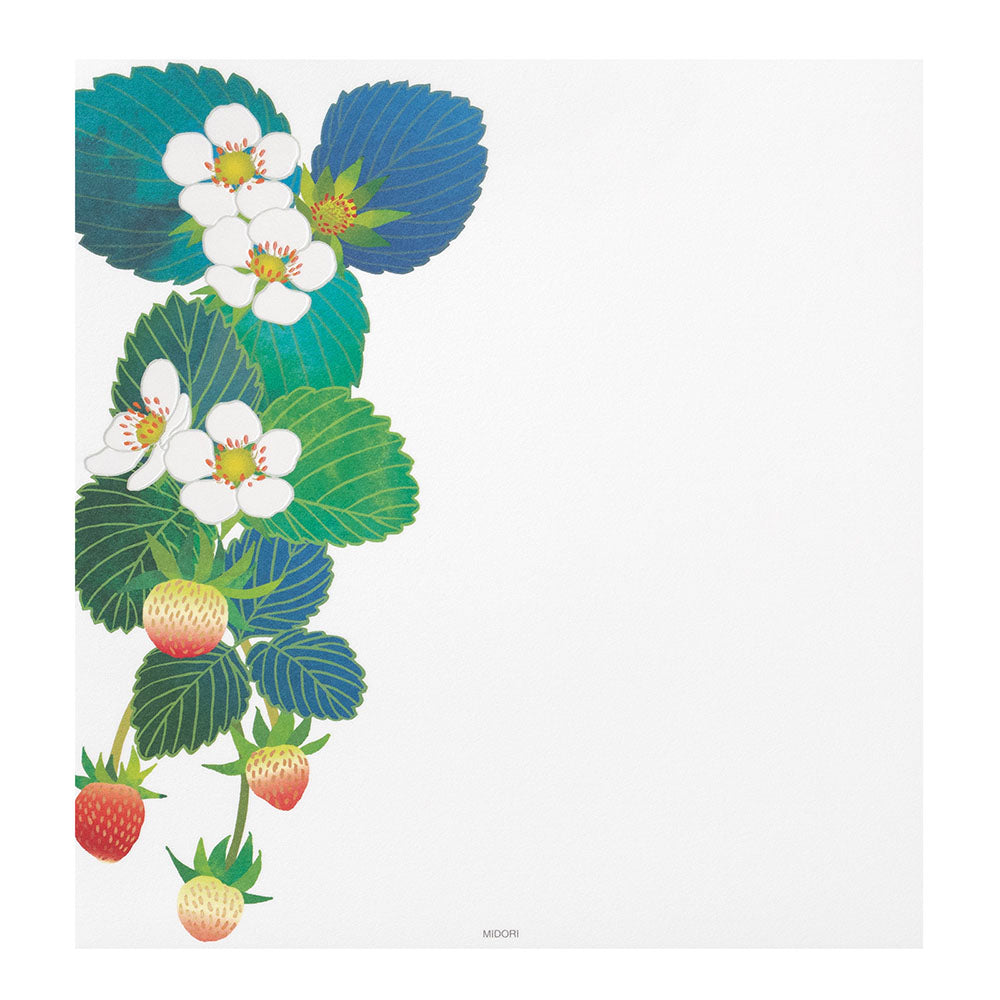 Midori - Seasonal Paper Briefpapier Edition Spring - Erdbeere