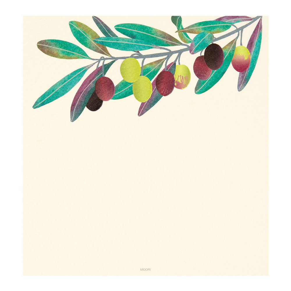 Midori - Seasonal Paper Briefpapier Edition Herbst - Oliven