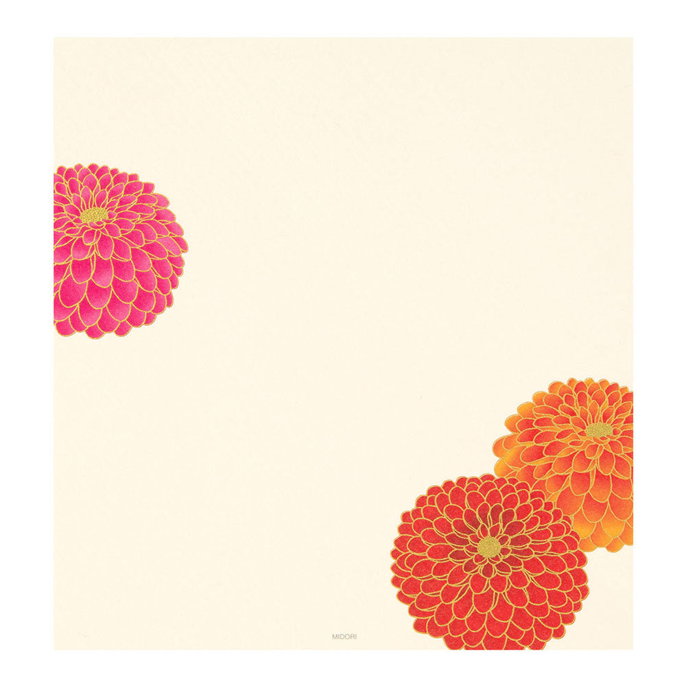 Midori - Seasonal Paper Briefpapier Edition Herbst - Chrysantheme