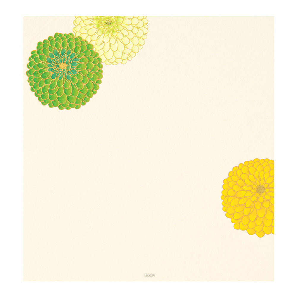 Midori - Seasonal Paper Briefpapier Edition Herbst - Chrysantheme