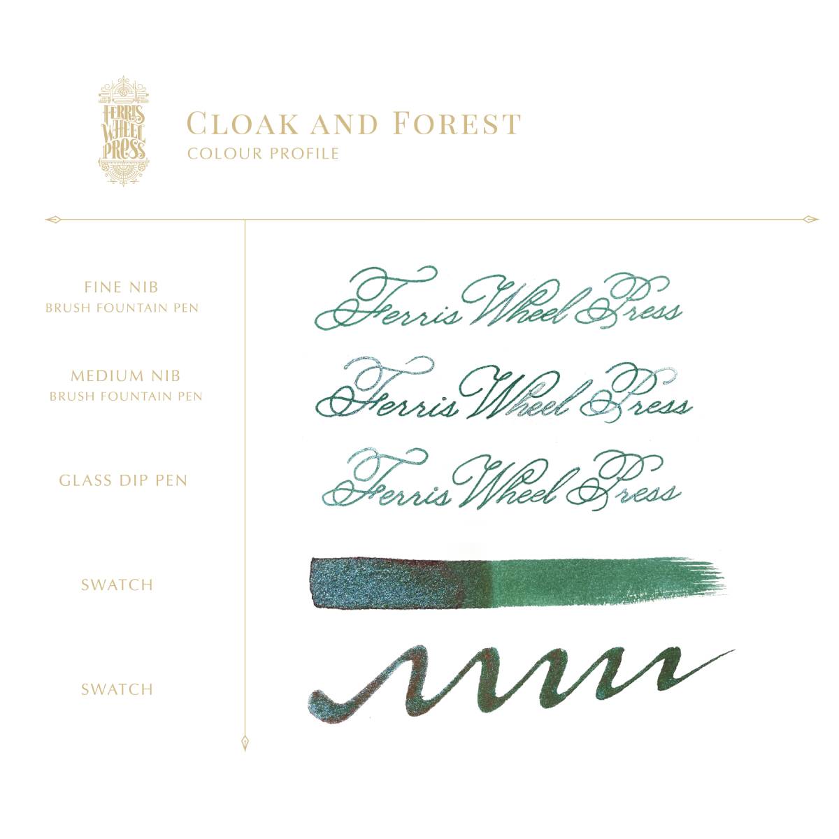 Ferris Wheel Press - Ferritales Ink - Cloak and Forest, 20 ml