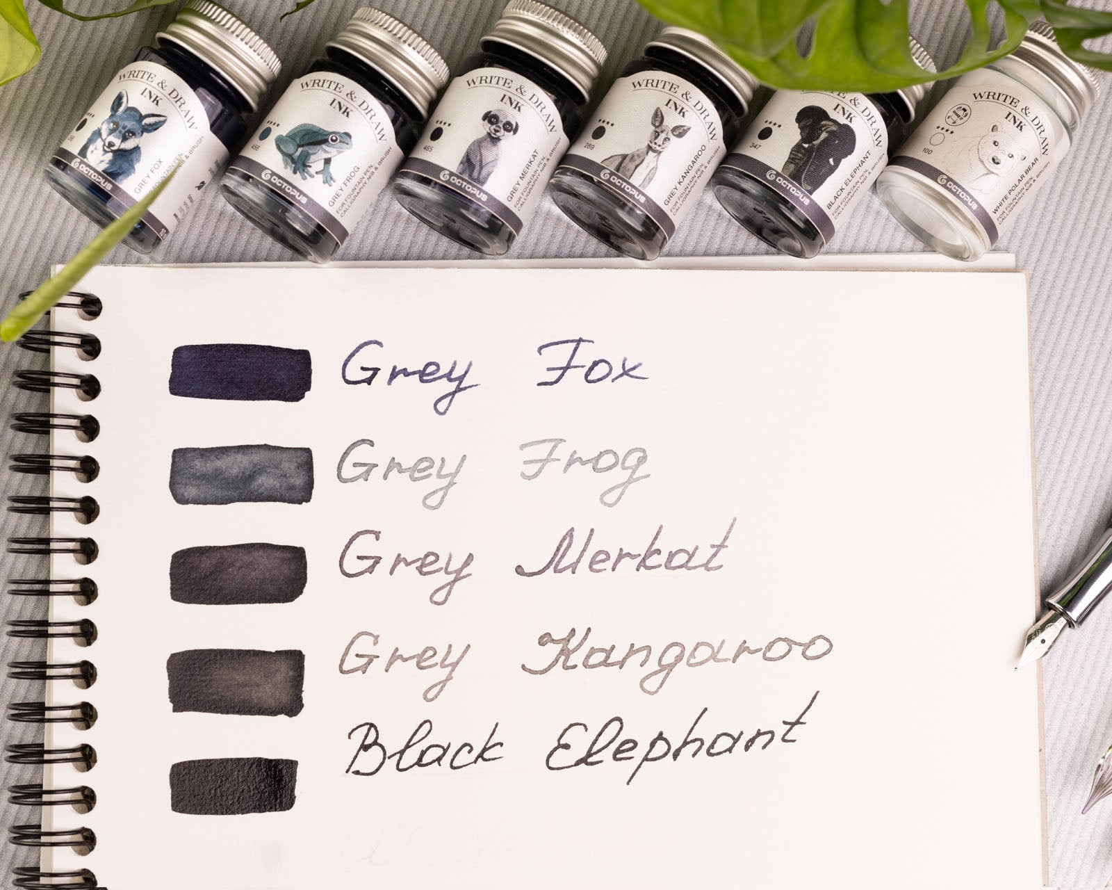 Octopus - Write and Draw - Tintenset Basic Grey