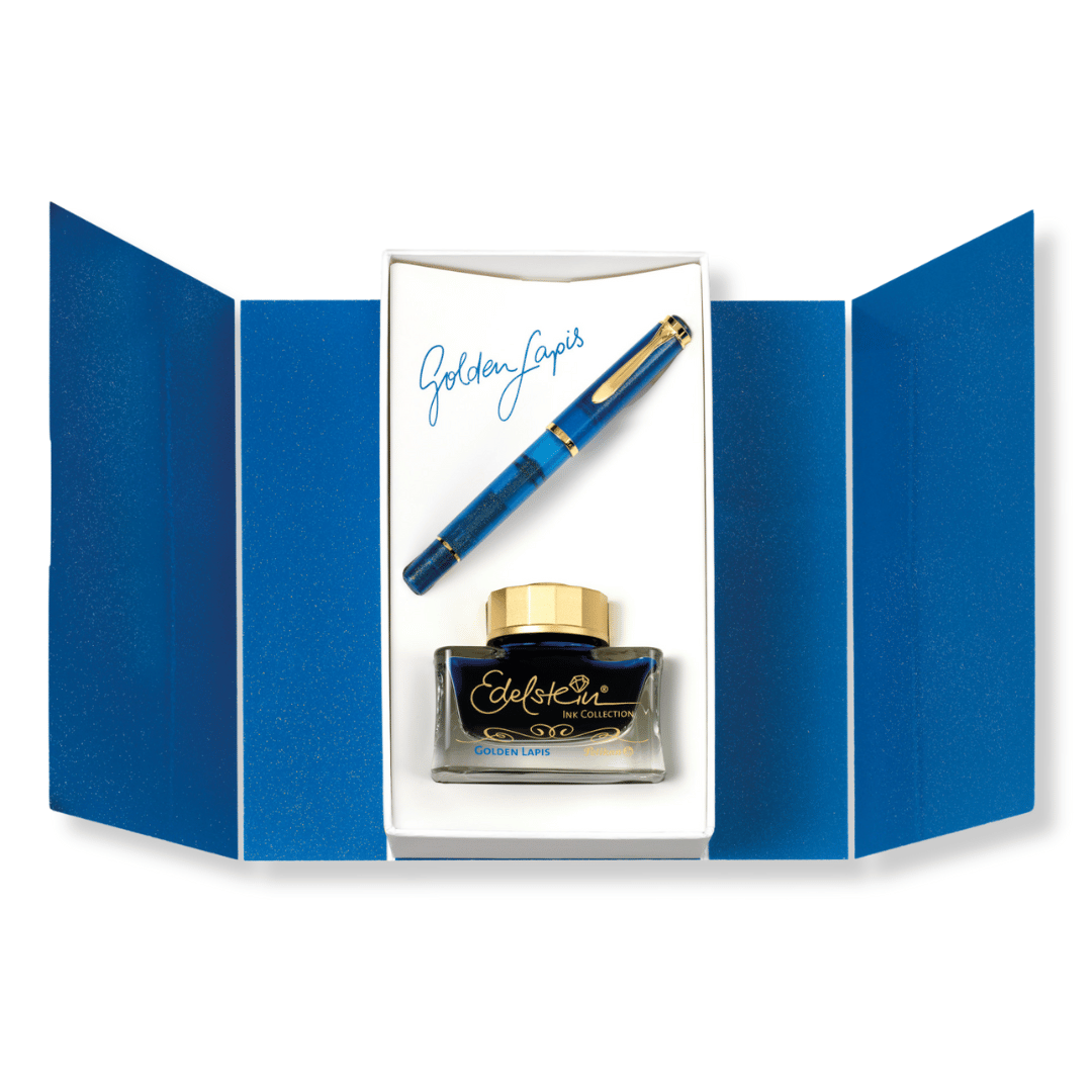 Pelikan fountain pen Classic M200 + ink Golden Lapis