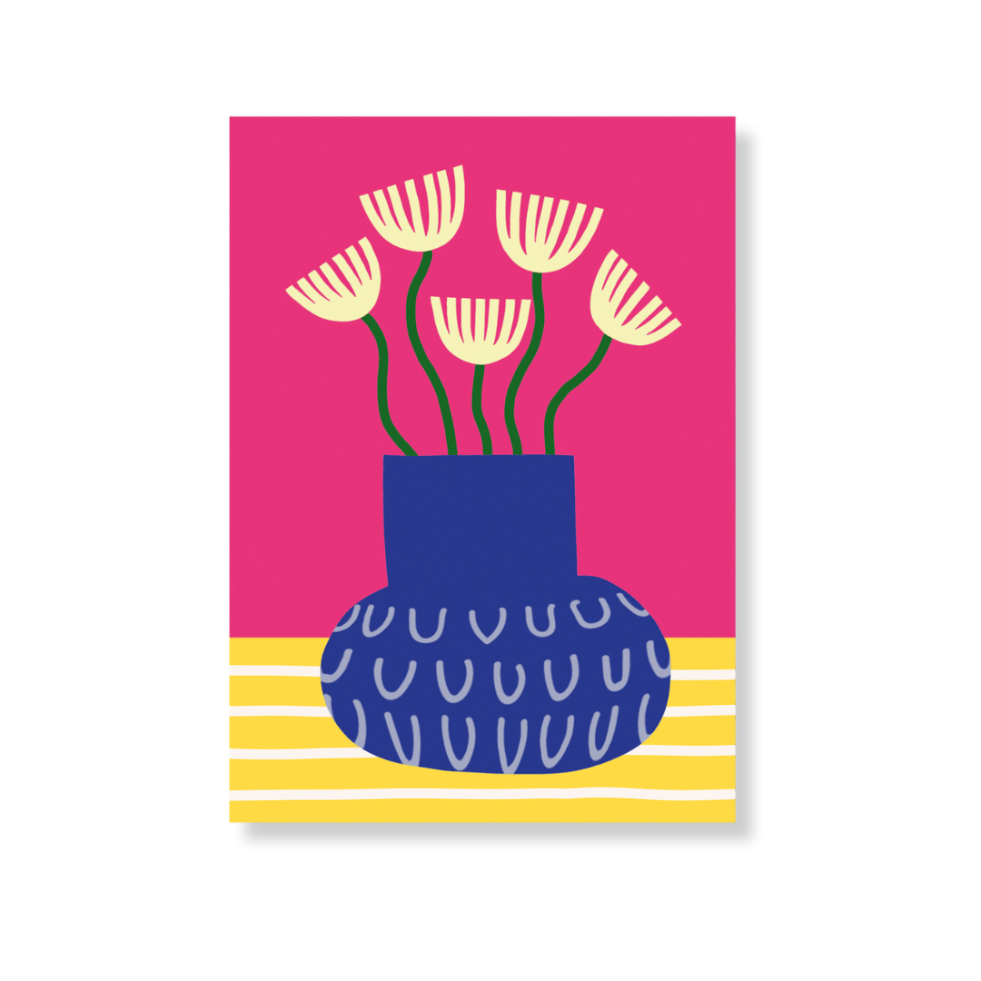 Postkarte Blumenvase Nadelkissen