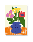 Postkarte Blumenvase Sonnenhut