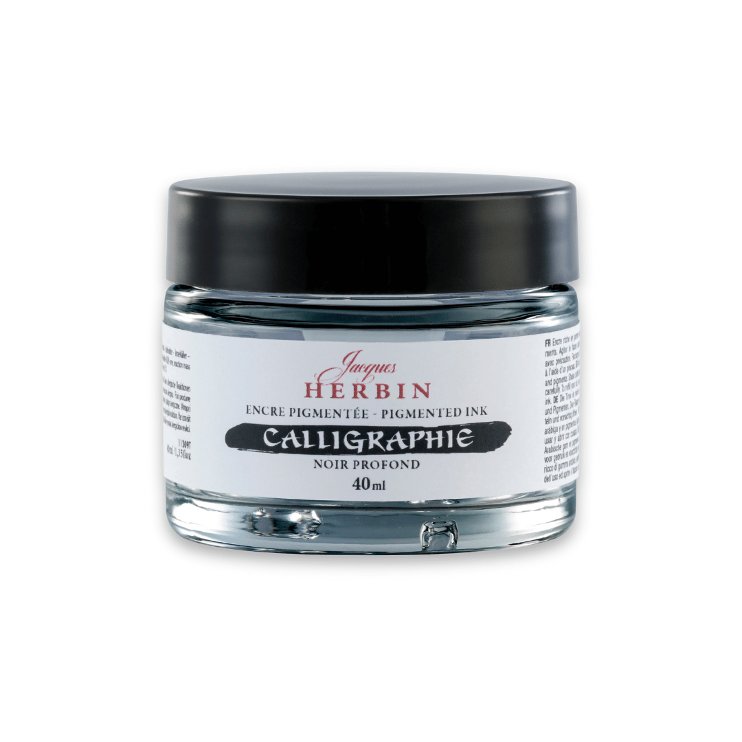 Herbin - Kalligraphietinte Noir Profond (schwarz), 40 ml