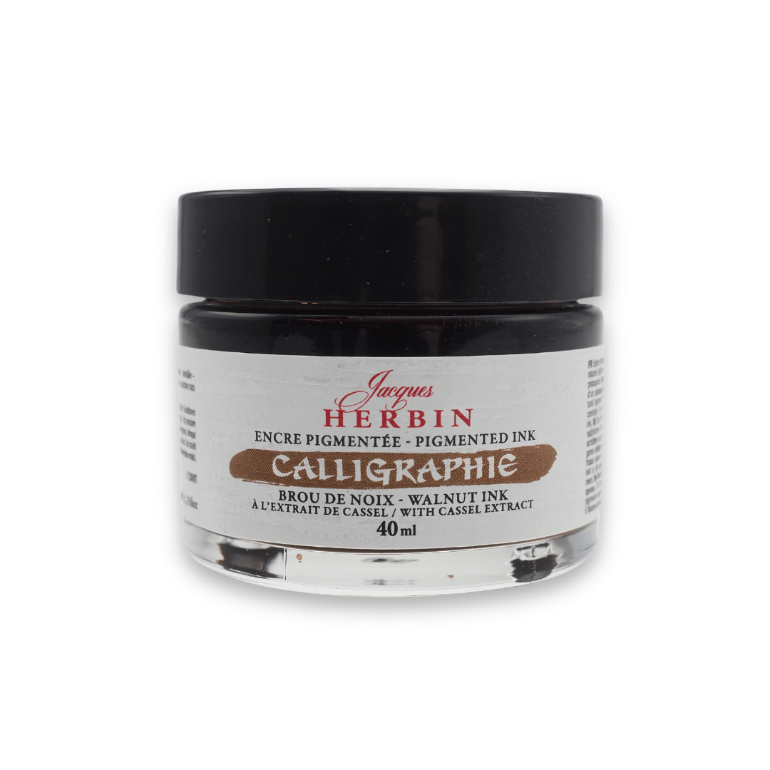 Herbin - Calligraphy ink Brou de noix (walnut brown), 40 ml