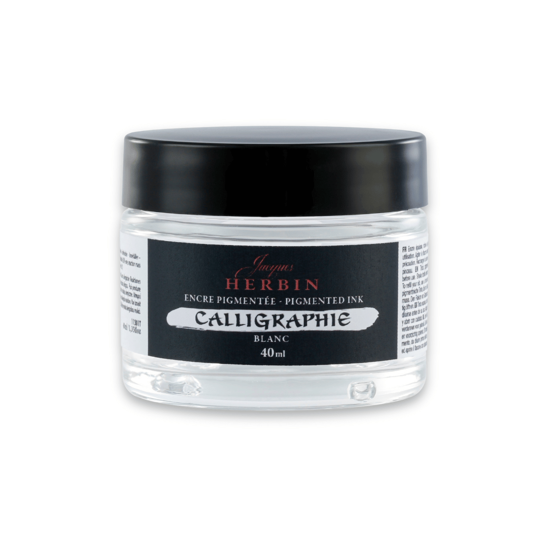 Herbin - Kalligraphietinte Blanc (weiß), 40 ml