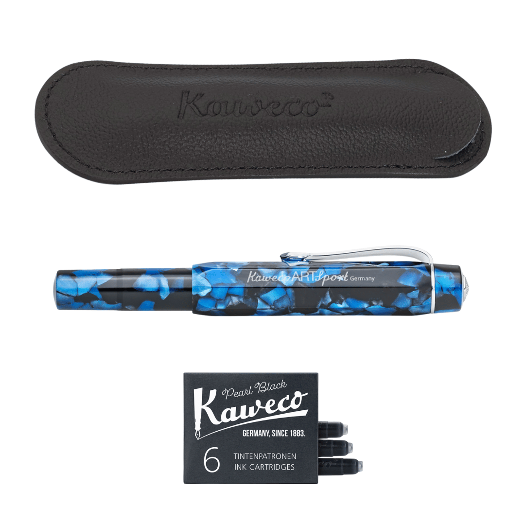 Kaweco ART Sport Füllhalter Pebble Blue Set