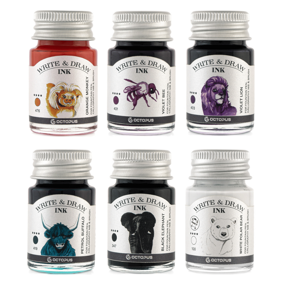 Octopus - Write and Draw - Tintenset Basic Mix
