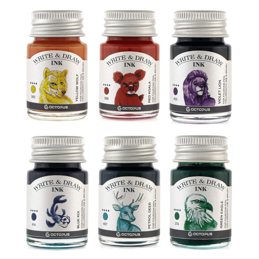Octopus - Write and Draw - Tintenset Rainbow