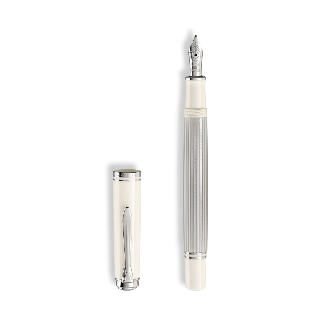 Pelikan M400 Souverän Silber-Weiß Füllhalter