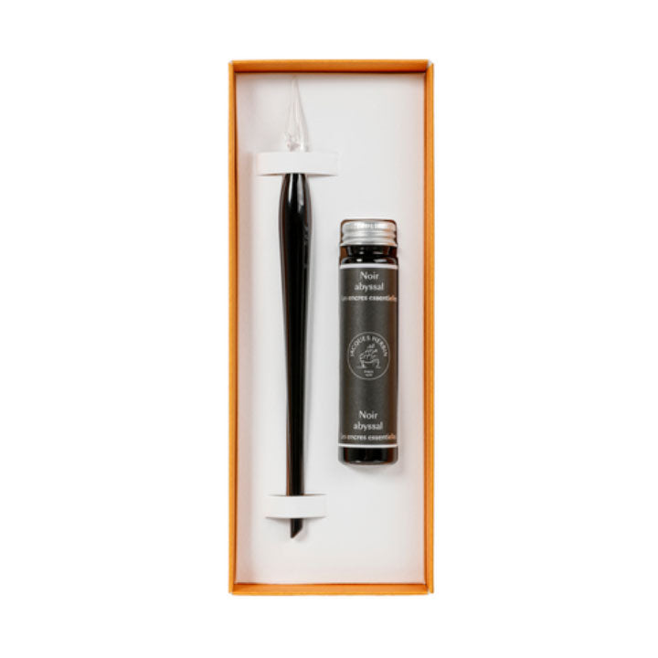 Herbin - Set with glass pen and ink, black