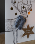 Scarf card, deer