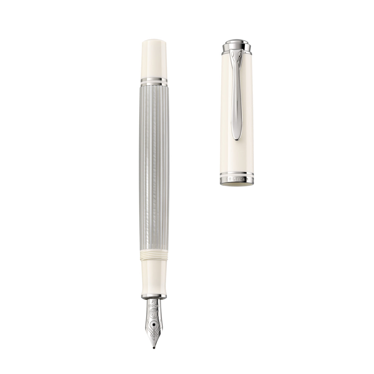 Pelikan Füllhalter Souverän M405 silber-weiß