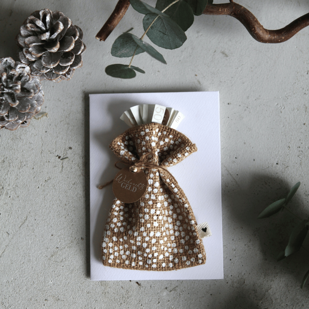 Christmas bag card, Christmas bonus