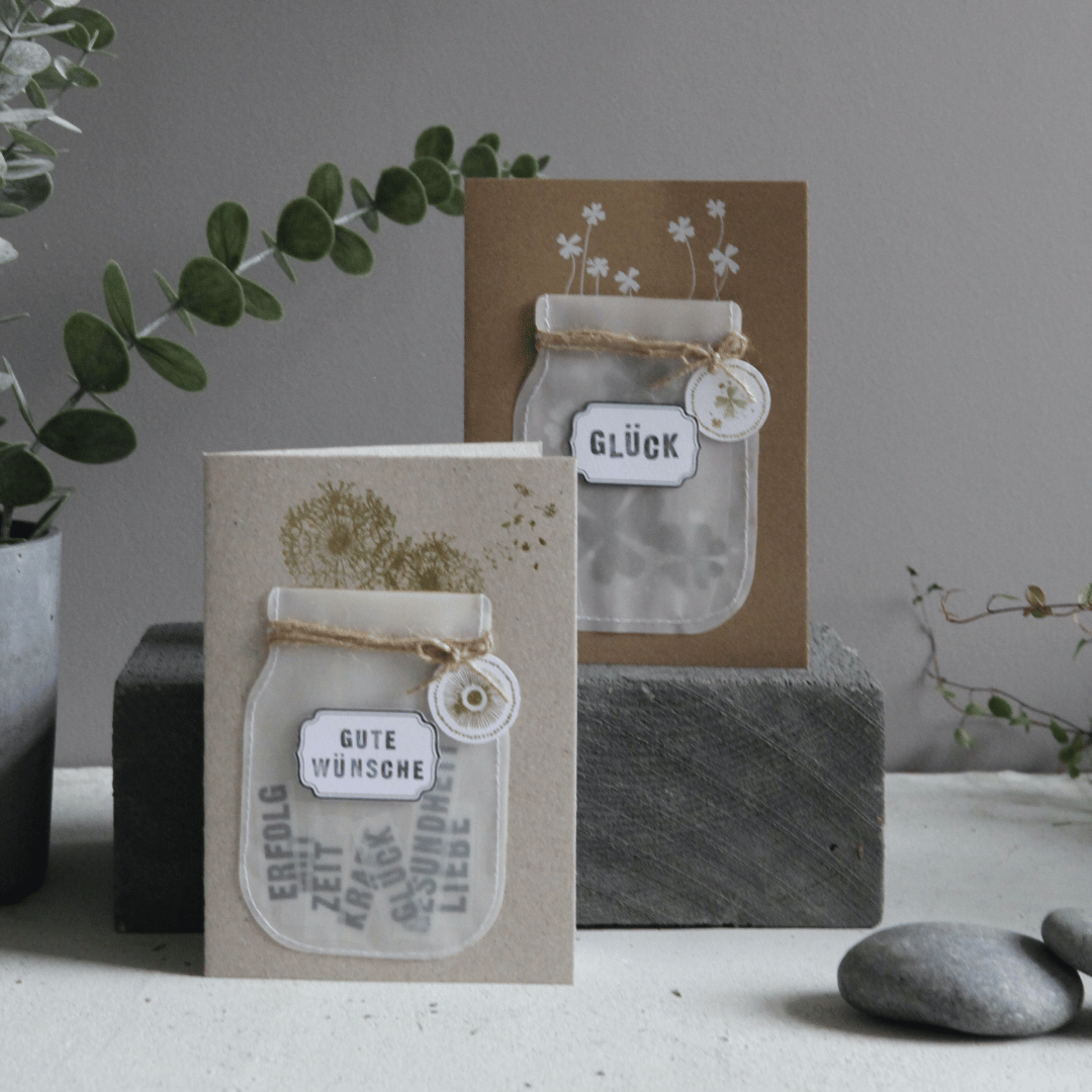 Wishing glass card, good wishes