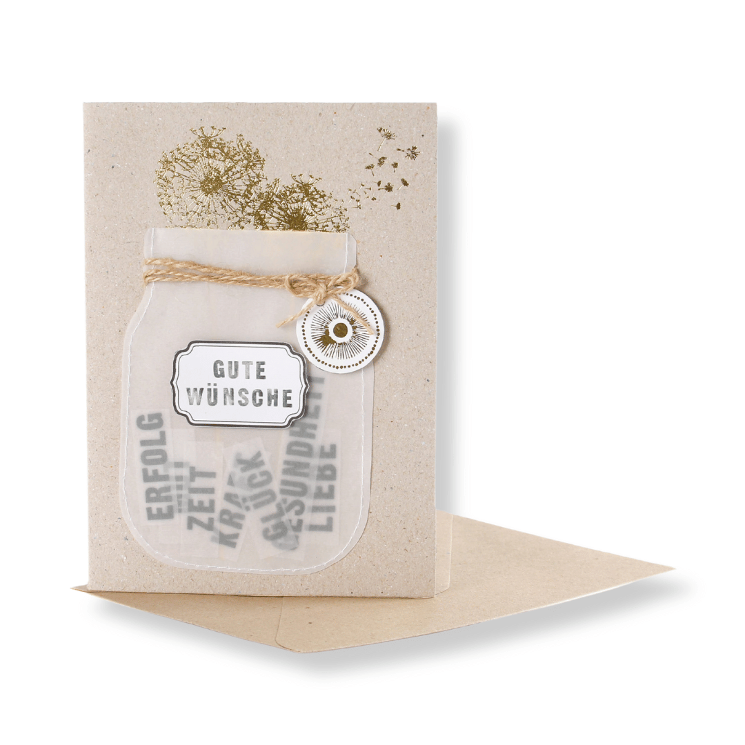 Wishing glass card, good wishes