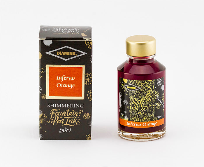 Diamine Shimmering Ink - Inferno Orange, 50 ml