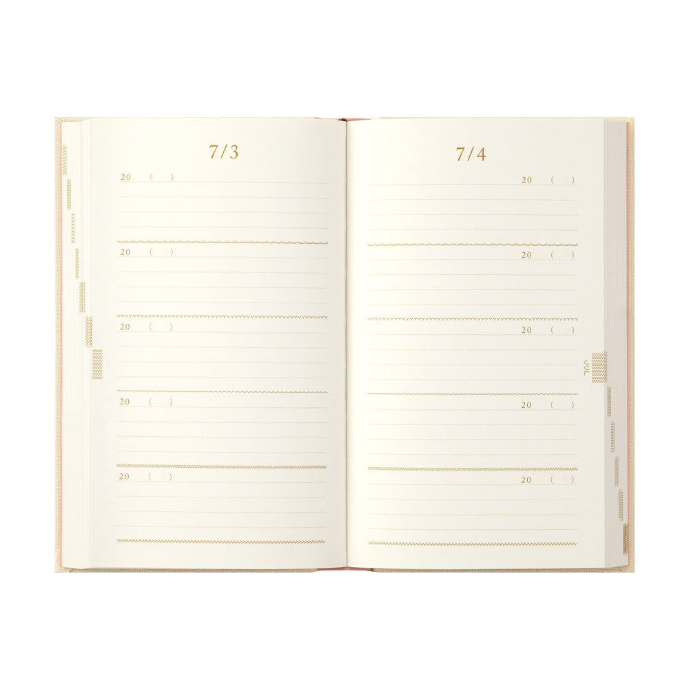 Midori Daily Diary - 5 years embroidered cover