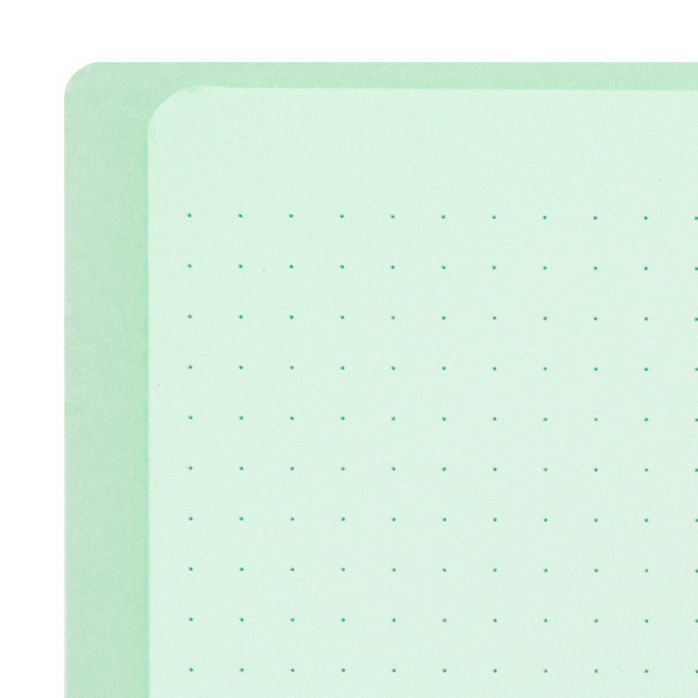 Midori Color Dot Spiral Ring Notebook - Green