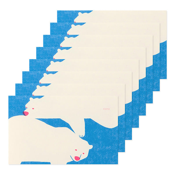 Midori envelopes polar bear, 8 pieces