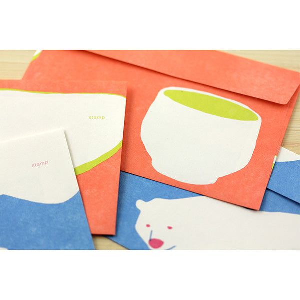 Midori envelopes polar bear, 8 pieces