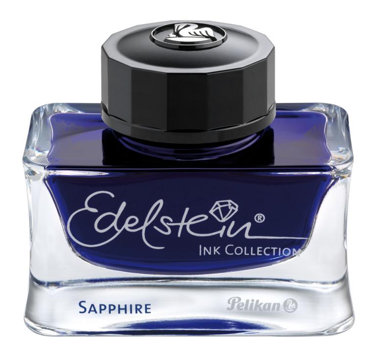 Edelsteintinte Sapphire in einem schönem Glasflakon