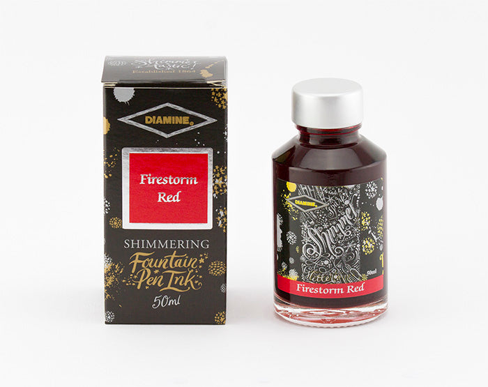 Diamine Shimmering Ink - Firestorm Red, 50 ml