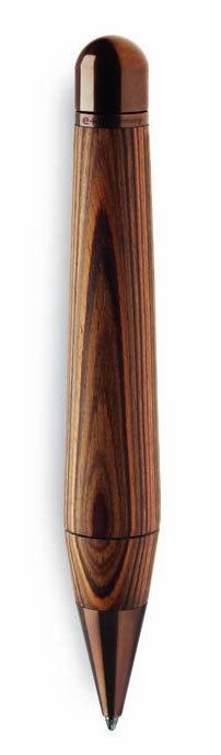 e+m - Drake twist ballpoint pen, zebrano natural vintage