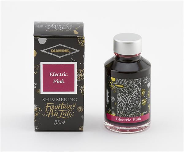 Diamine Shimmer Tinte - Electric Pink, 50ml Tintenglas