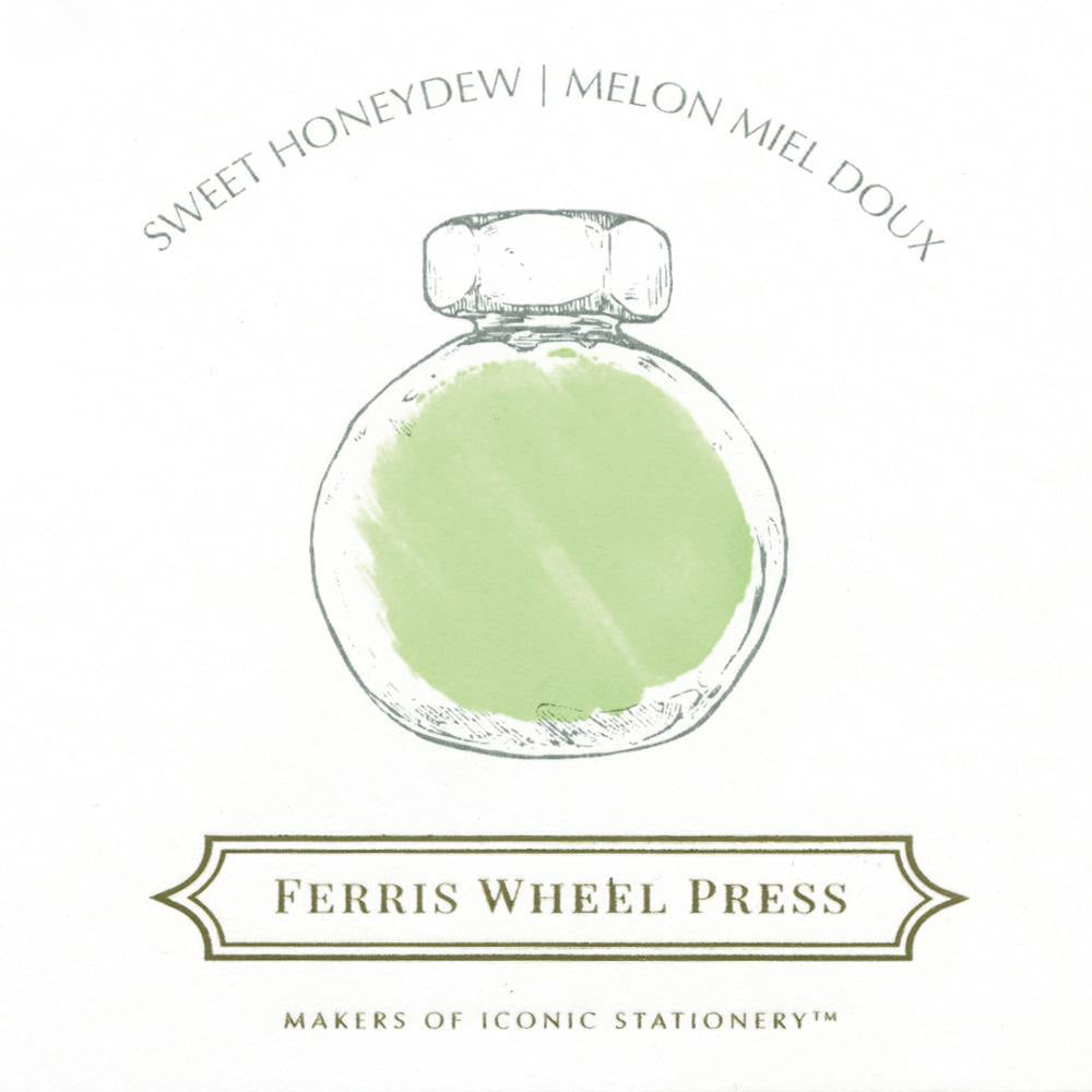 Ferris Wheel Sweet Honeydew Swatch in einem gezeichneten Tintenglas.