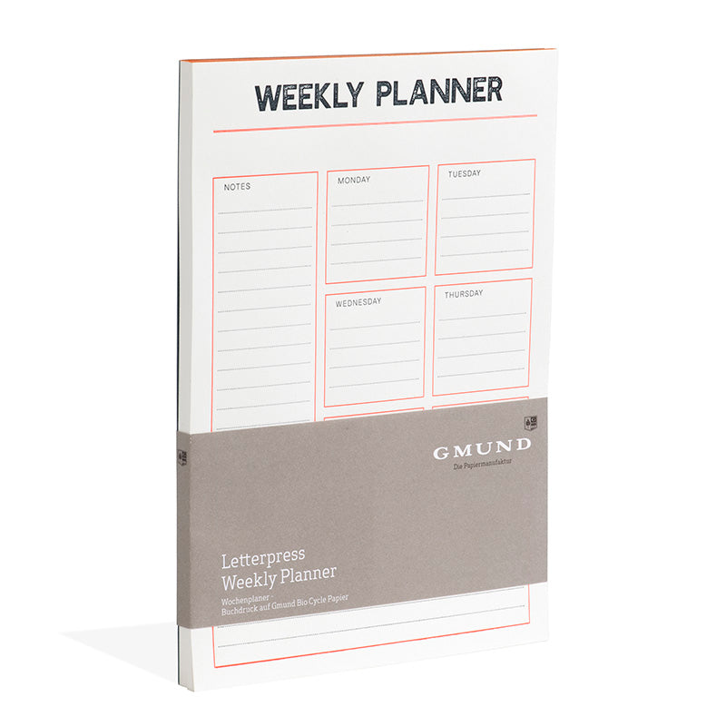 Gmund - Letterpress Weekly Planer
