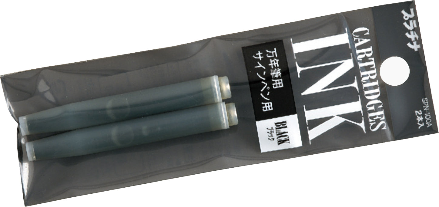 Platinum - Preppy cartridges, black 4 pieces