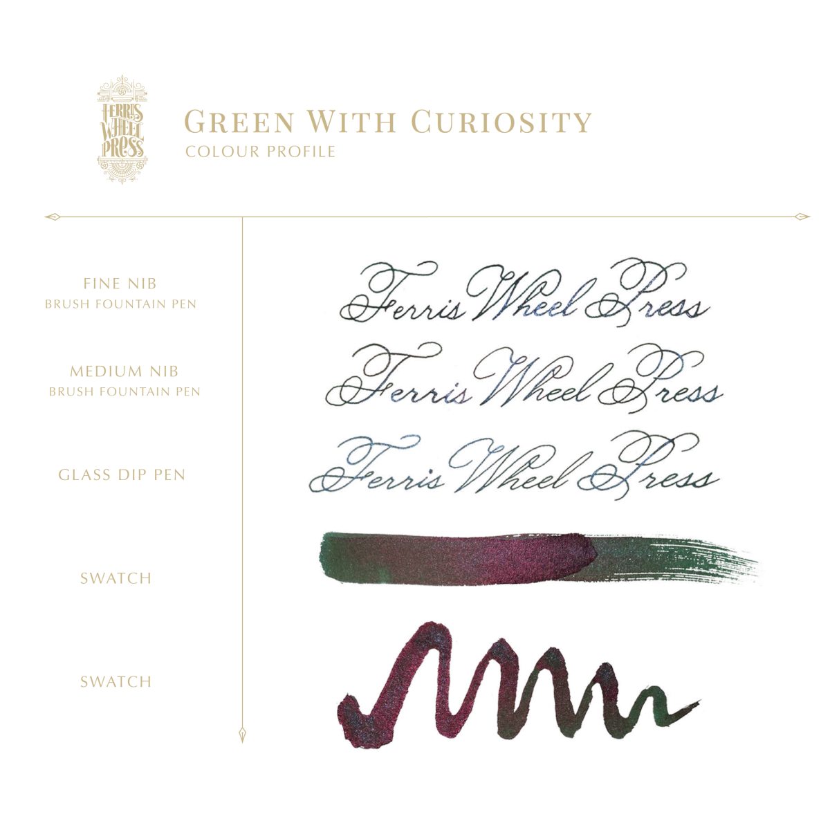 Ferris Wheel Press - Ferritales Ink - Green with Curiosity, 20 ml