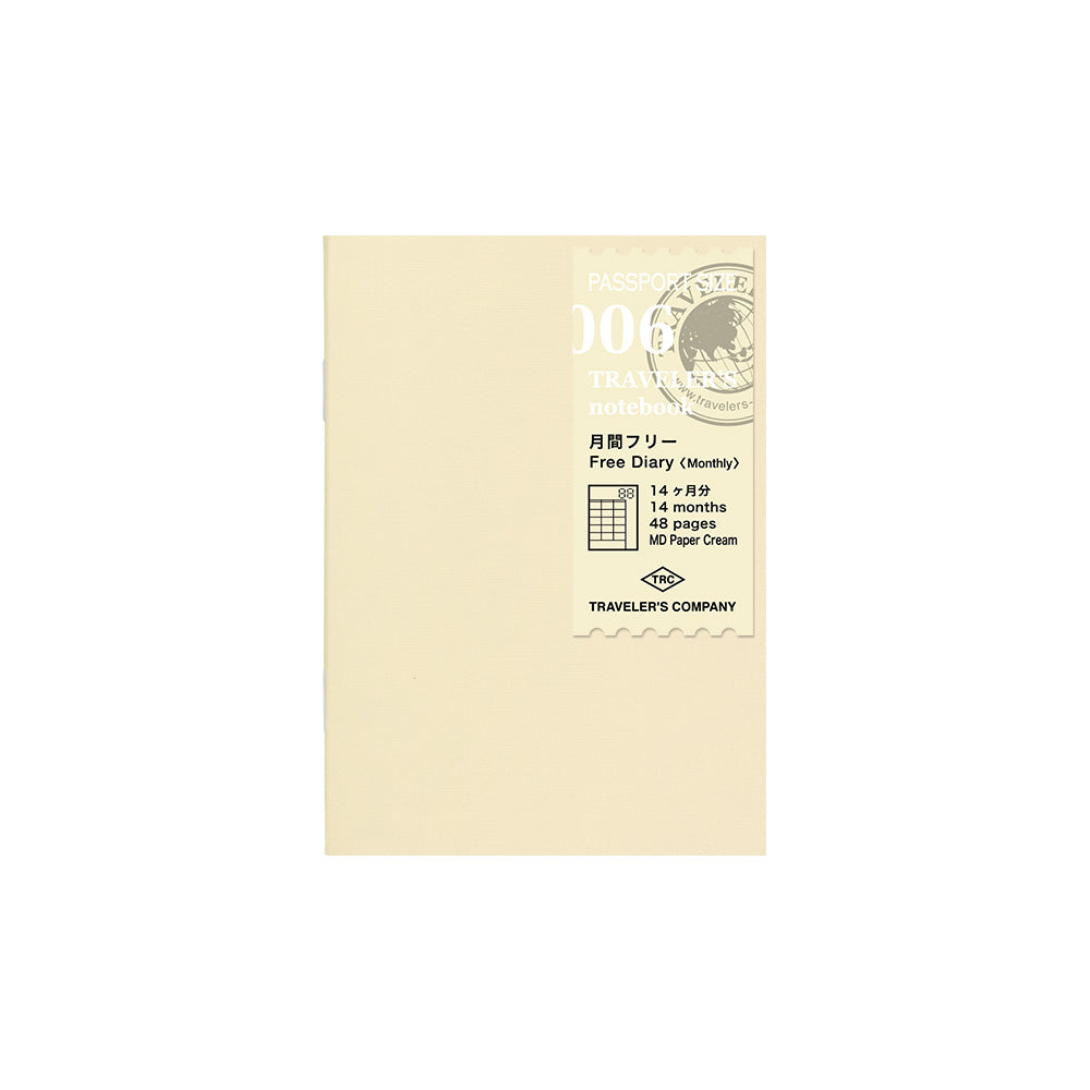 Traveler&#39;s Notebook Company - Passport size - Free Diary (006)