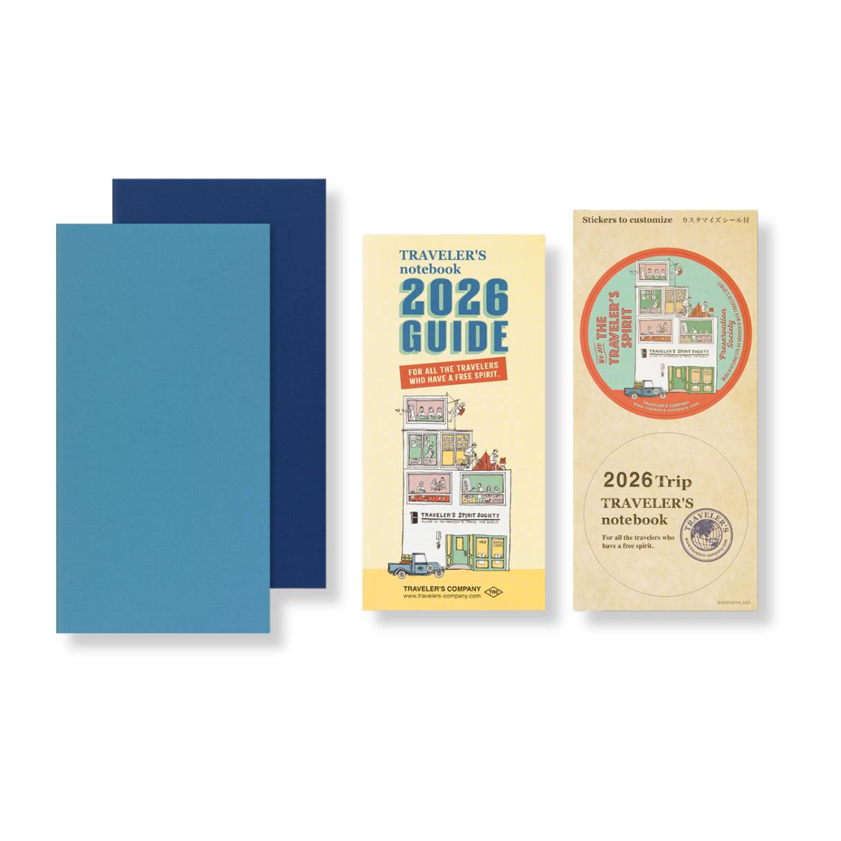 Travelers Notebook - 2026 Kalender, Weekly + Memo regular size