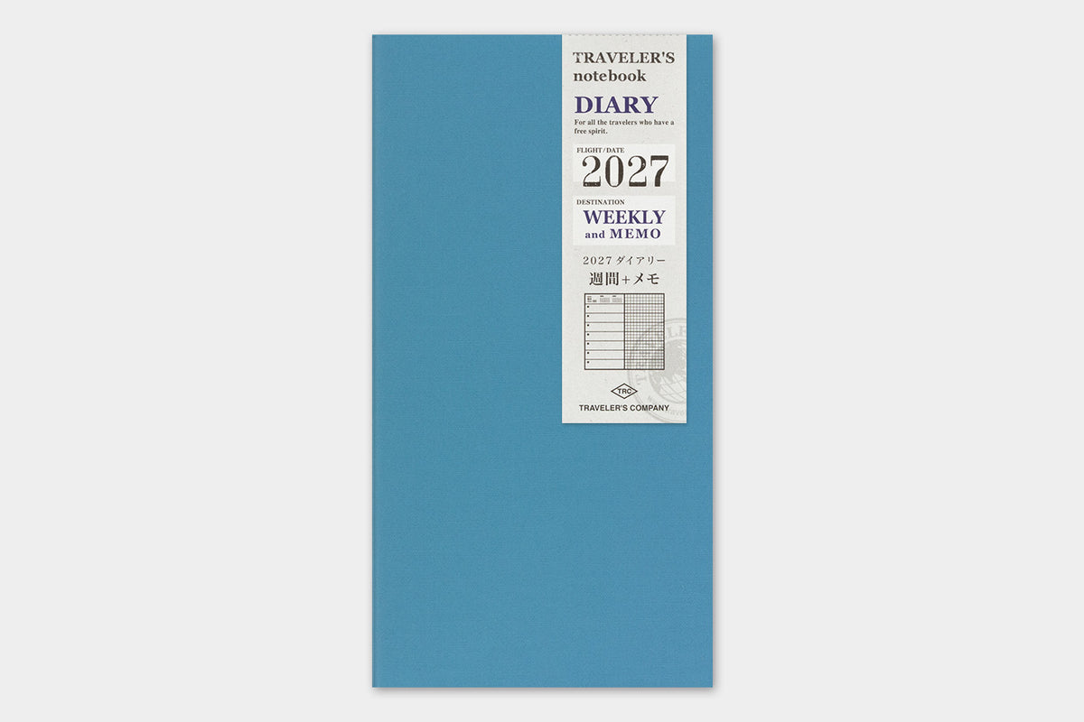 Travelers Notebook - 2027 Kalender, Weekly + Memo regular size