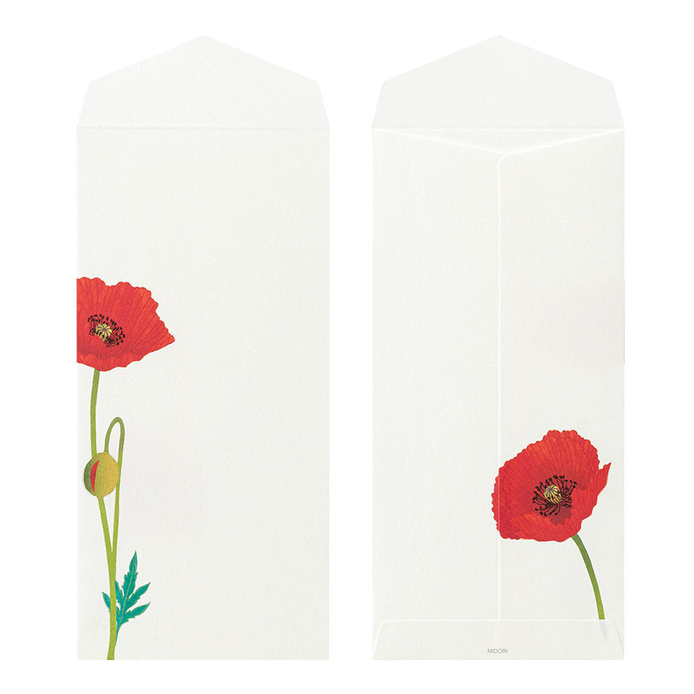 Midori - Seasonal Paper Briefumschlag Edition Frühling - Poppy