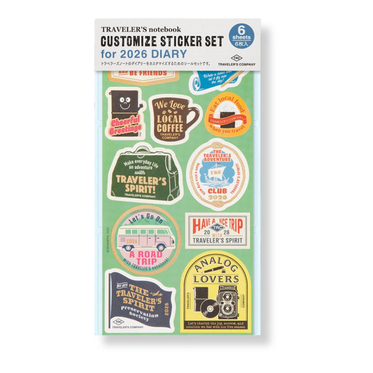 Traveler's Notebook - Kalender 2026 - Sticker Set