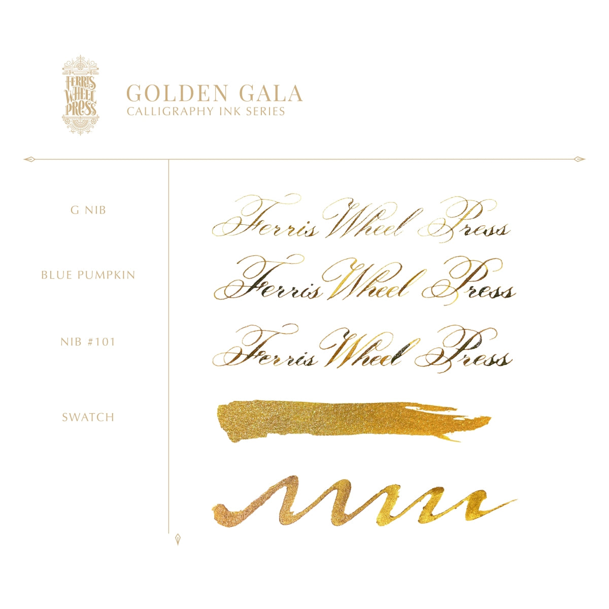 Ferris Wheel Press - Calligraphy Ink Golden Gala