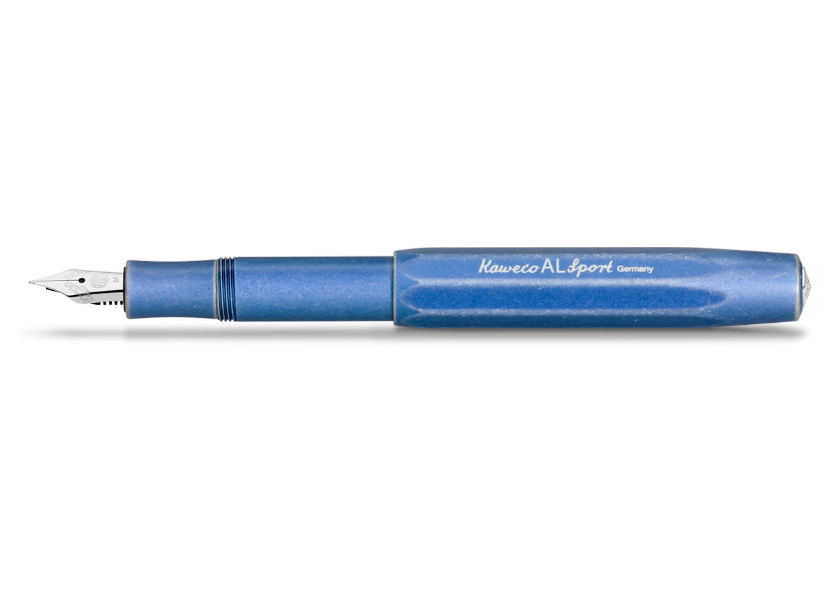 Kaweco Al Sport fountain pen, stone washed blue